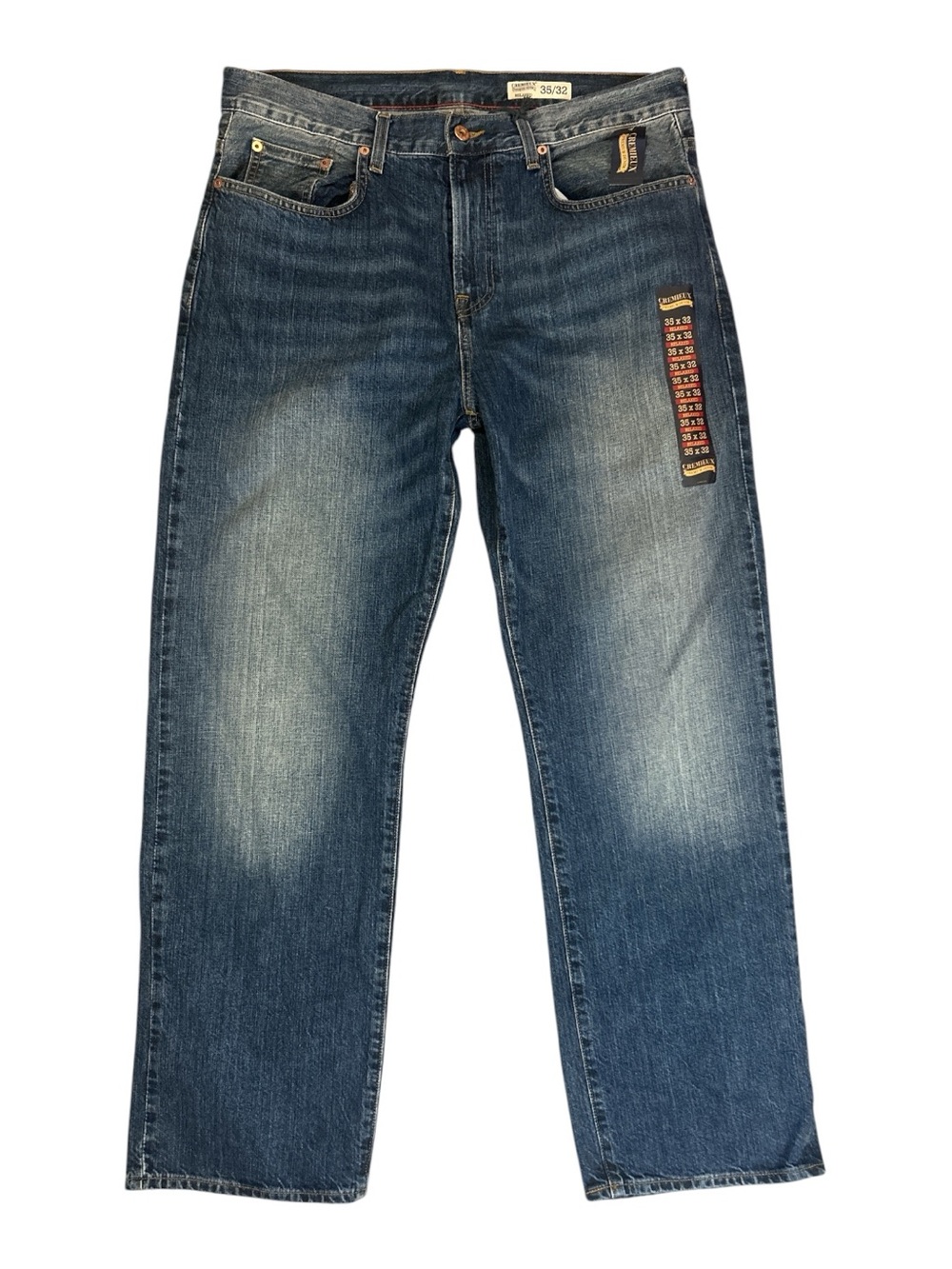 Cremieux Premium Denim Men’s Relaxed Fit Jeans 35x32 Blue Straight Leg NWT